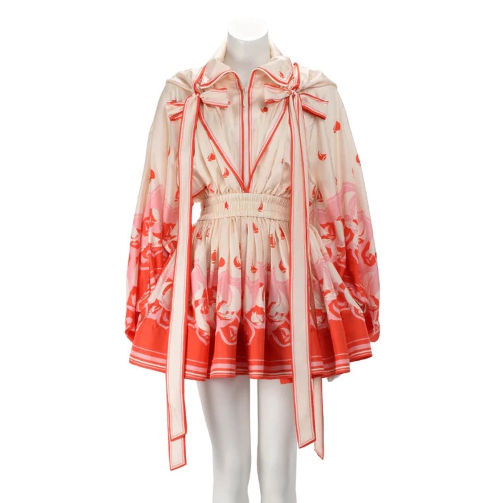 Zimmermann Red and White Mini Dress